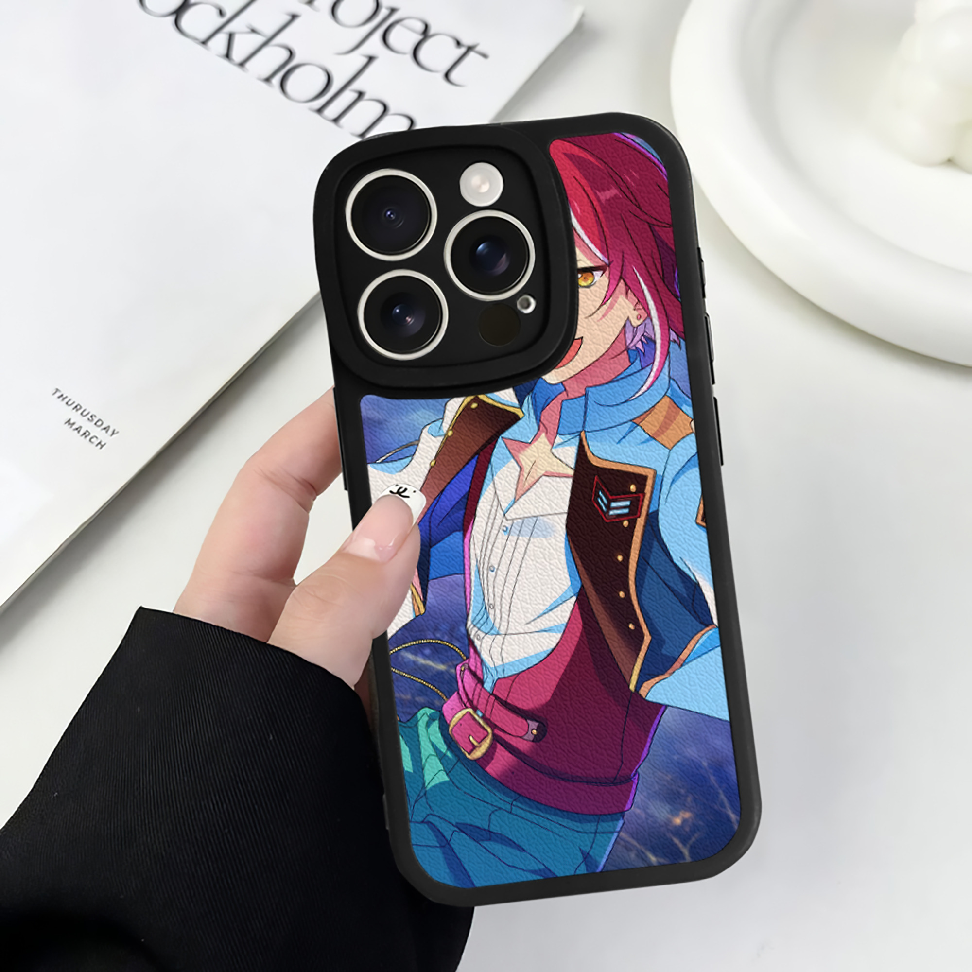 （画像用） あんさんぶるスターズ! Ensemble Stars 【iPhone 16シリーズ対応】シリコンスマホケース（レザー調） 材質：シリコン